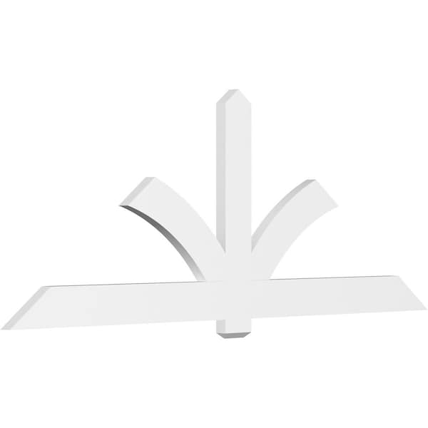 Ekena Millwork Redmond Architectural Grade PVC Gable Bracket, 96"W x 36"H x 2"D x 6"F, 9/12 Pitch GBP096X36X0206RED00 - main